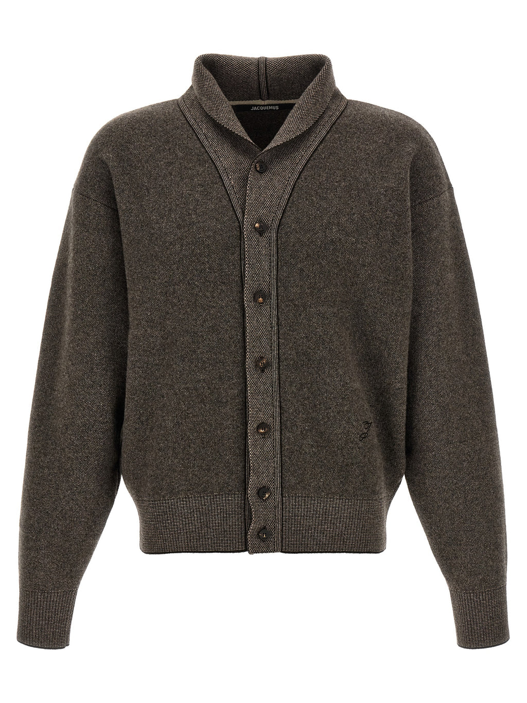 Jacquemus Brown Merino Wool Cardigan