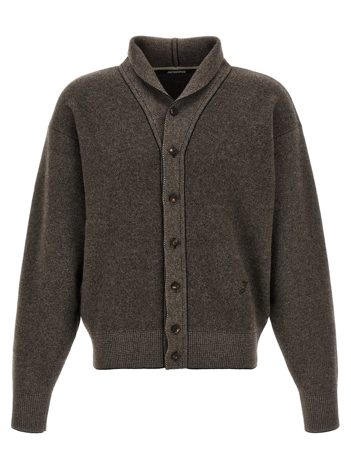 Jacquemus Brown Merino Wool Cardigan
