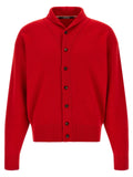 Jacquemus Red Merino Wool Cardigan