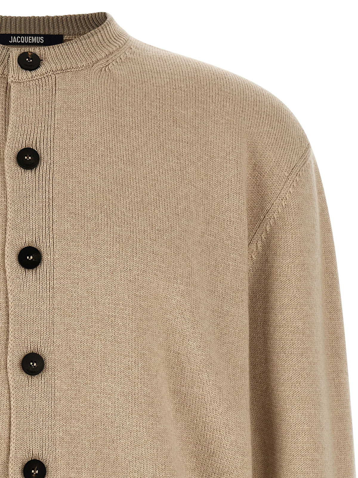 Jacquemus Beige Merino Wool Cardigan