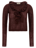 Alberta Ferretti Bordeaux Polyamide Cardigan