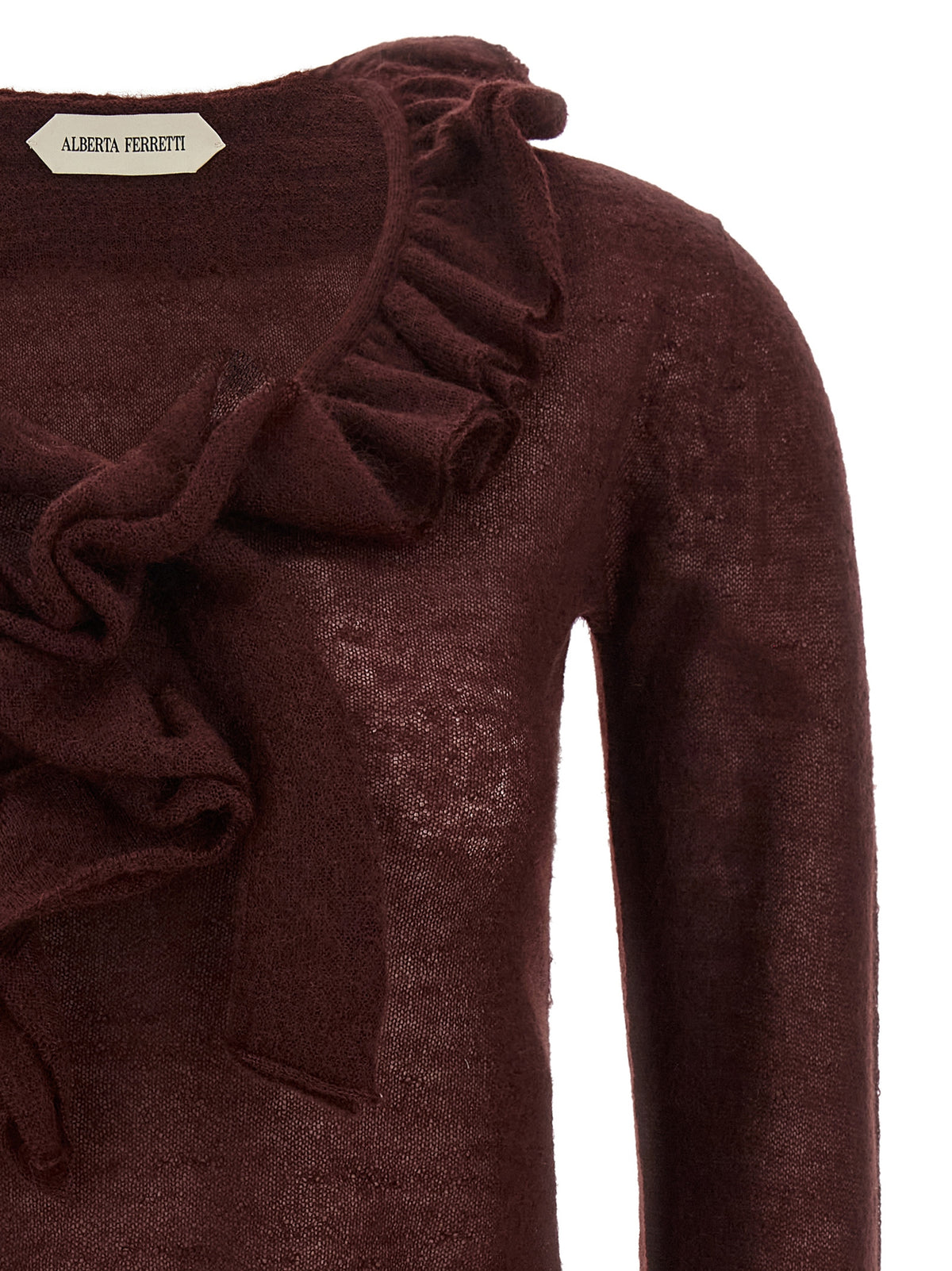 Alberta Ferretti Bordeaux Polyamide Cardigan