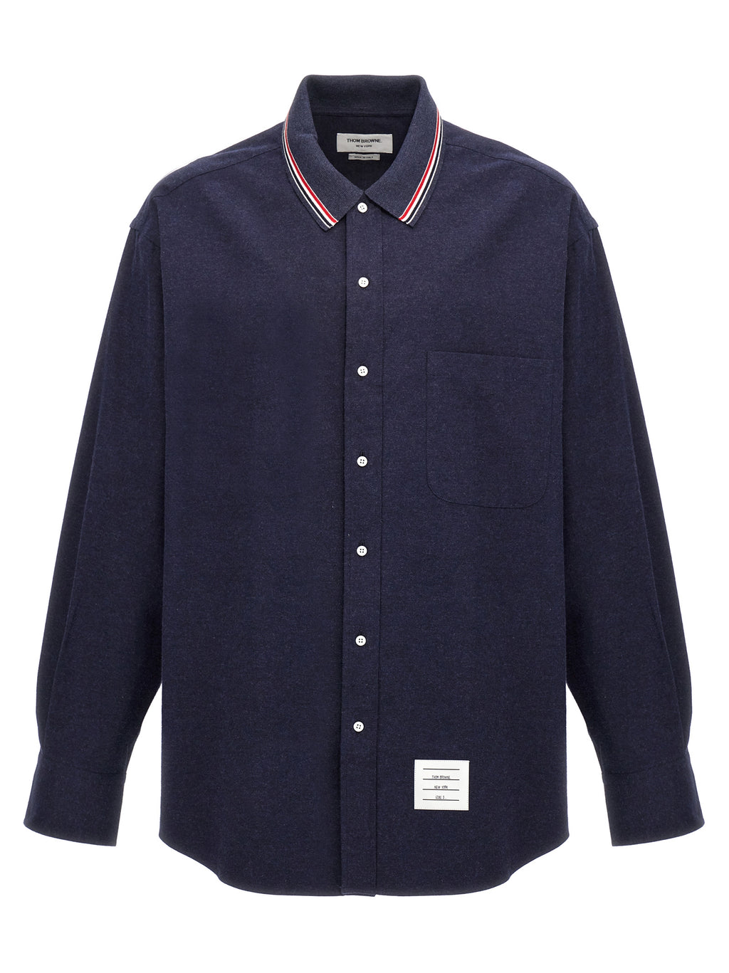 Thom Browne Blue Cotton Blouse