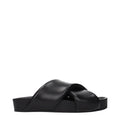 Jil Sander Black Leather Slippers