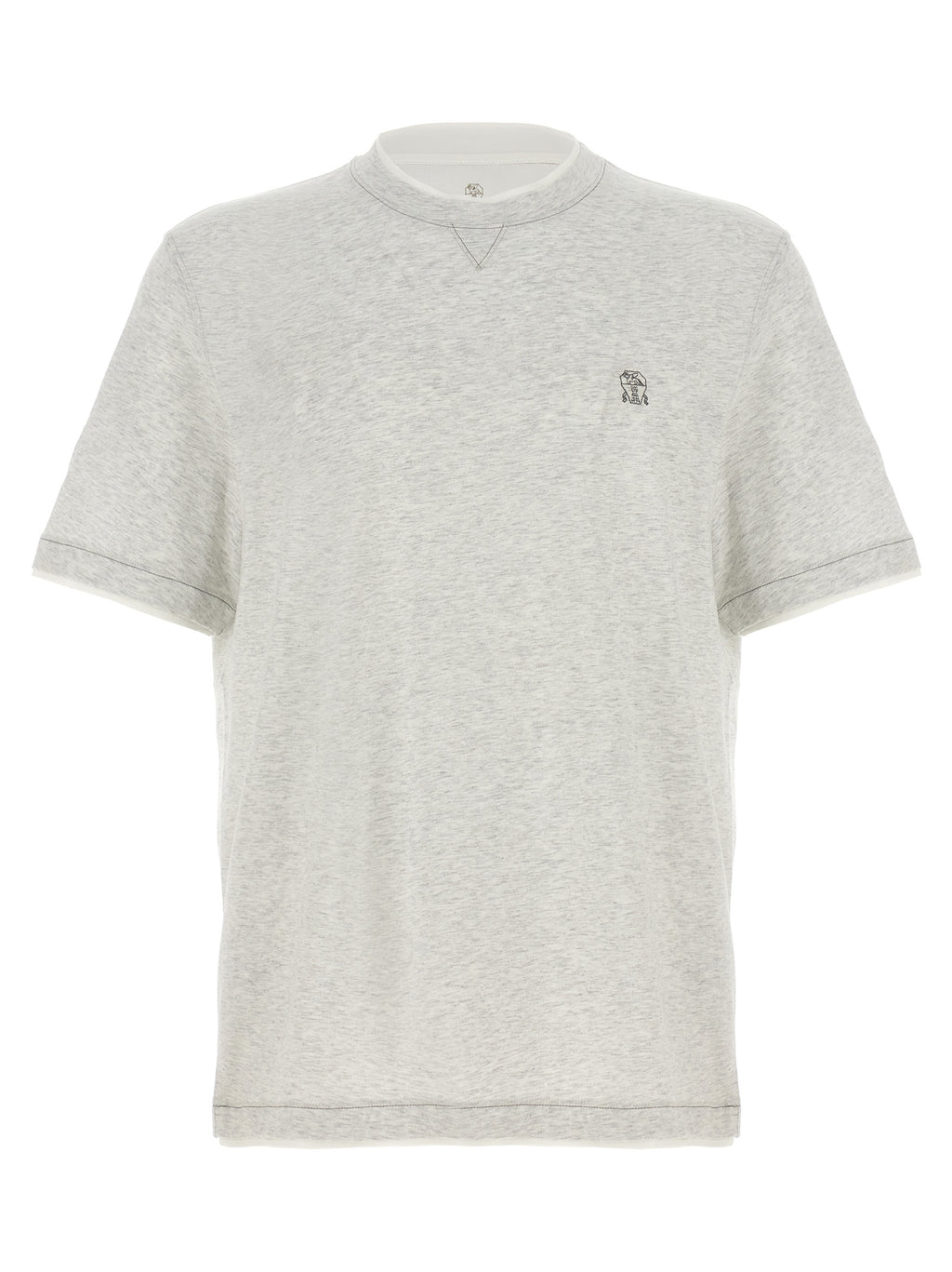 Brunello Cucinelli Gray Cotton T-Shirt
