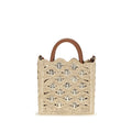 Rabanne Beige Raffia Shoulder Bag