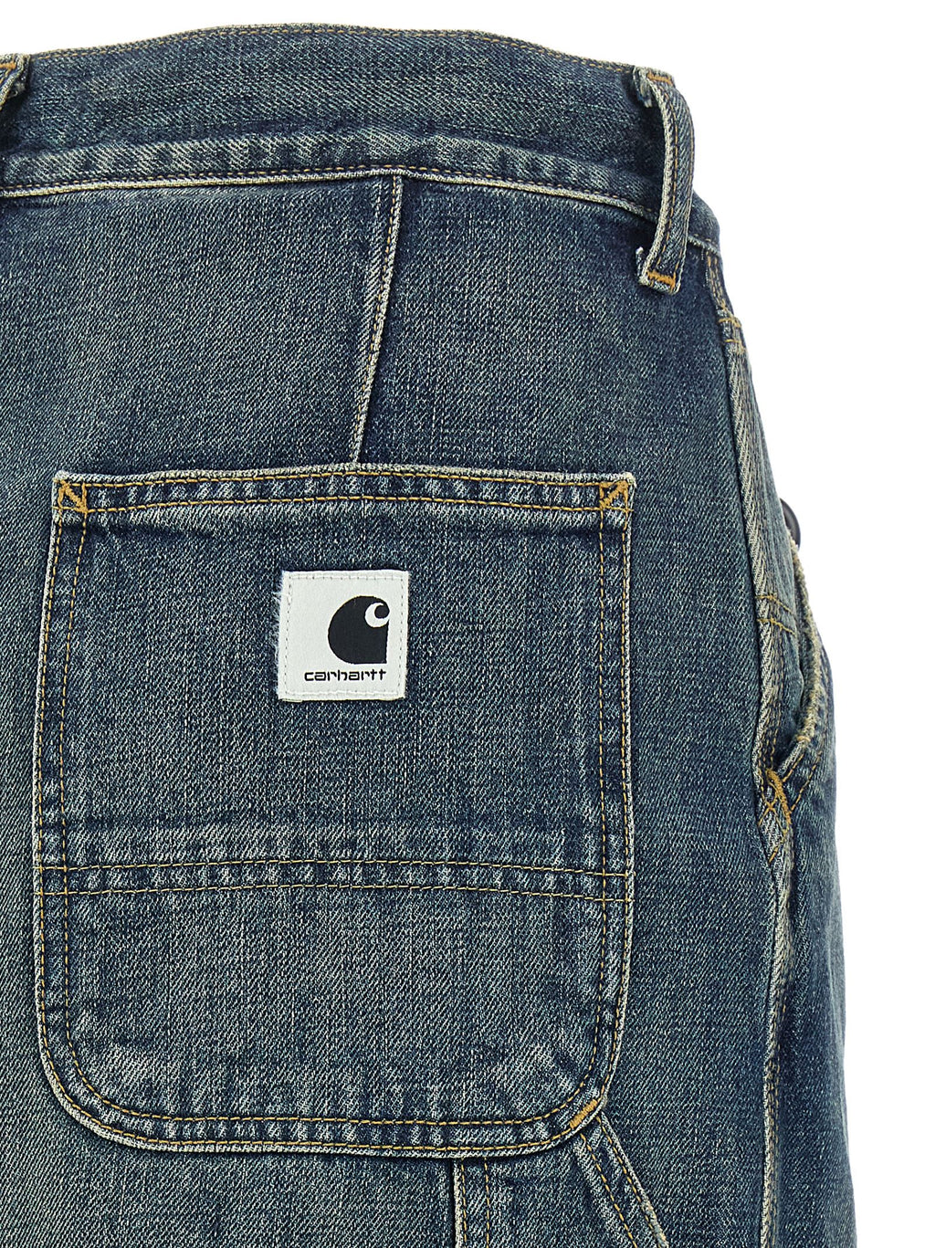 Carhartt Wip Blue Cotton Midi Skirt