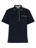 Prada Blue Cotton Polo Shirt