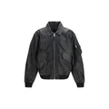 ALPHA INDUSTRIES Black Lambskin Leather Jacket