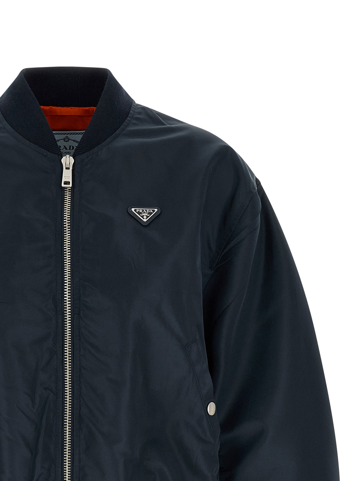 Prada Blue Polyamide Bomber