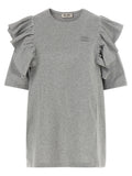 Miu Miu Gray Cotton Short Dress