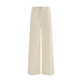 Forte_Forte White Cotton Casual Pants