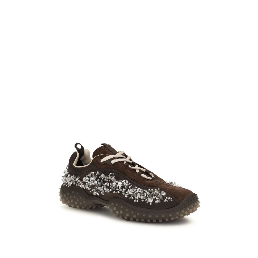 Miu Miu Brown Suede Leather Sneakers