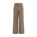Ganni Brown Cotton Relaxed Fit Jeans