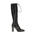 Dolce & Gabbana Black Calf Leather Bos Taurus Lace-Up Boots