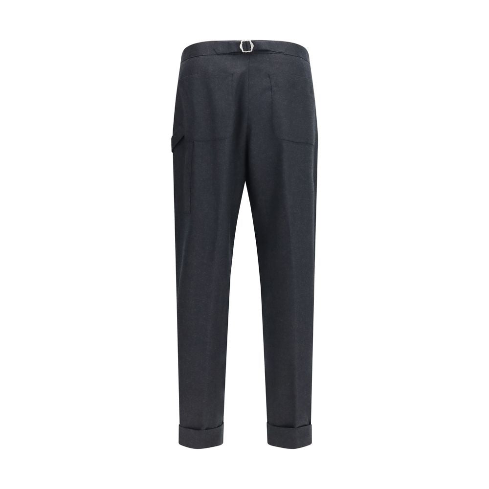 Umit Benan Gray Wool Oves Aries Dress Pants