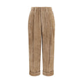 Brunello Cucinelli Brown Viscose Casual Pants