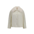 Loulou De Saison White Wool Oves Aries Full-Length Jacket