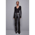 Patrizia Pepe Black Leather Pants