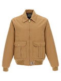 Carhartt Wip Beige Cotton Full-Length Jacket