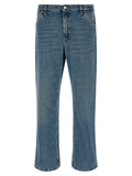 Prada Blue Cotton Straight-Leg Jeans