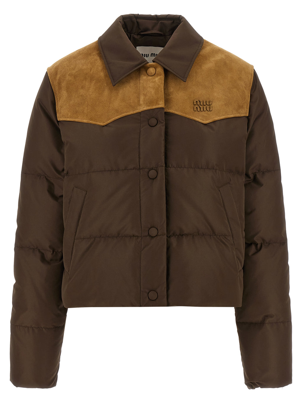 Miu Miu Brown Recycled Polyester Full-Length Jacket
