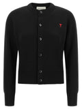 Ami Paris Black Wool Cardigan