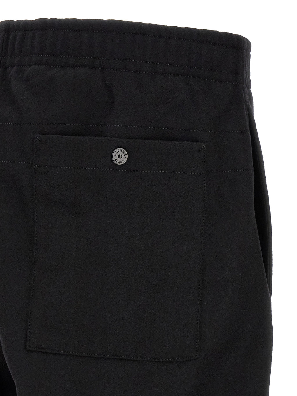 Stone Island Black Virgin Wool Cargo Pants