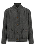 Blazé Milano Gray Virgin Wool Full-Length Jacket