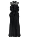 Alberta Ferretti Black Silk Long Dress