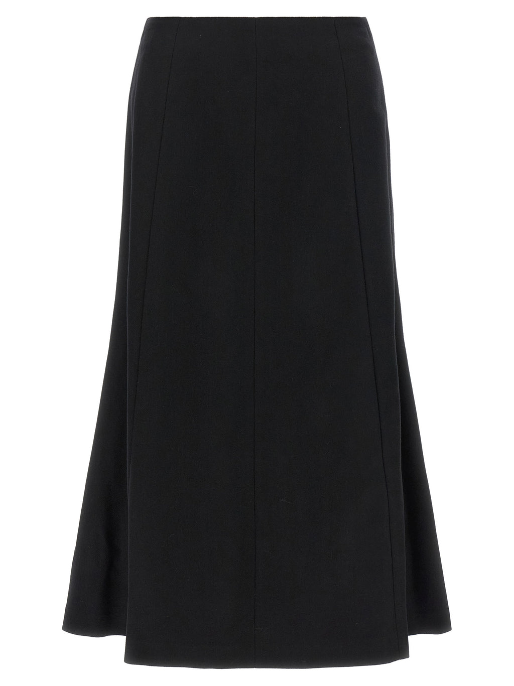 THELATEST Black Polyamide Midi Skirt