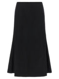 THELATEST Black Polyamide Midi Skirt