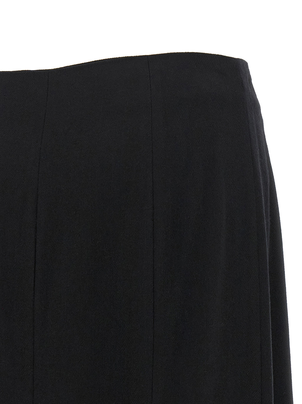 THELATEST Black Polyamide Midi Skirt