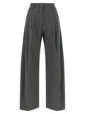 THELATEST Gray Polyester Dress Pants