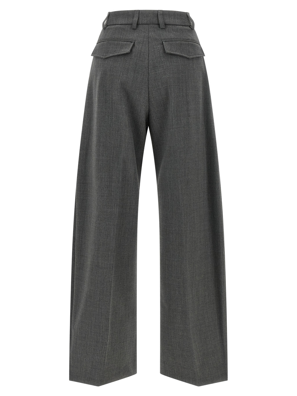 THELATEST Gray Polyester Dress Pants
