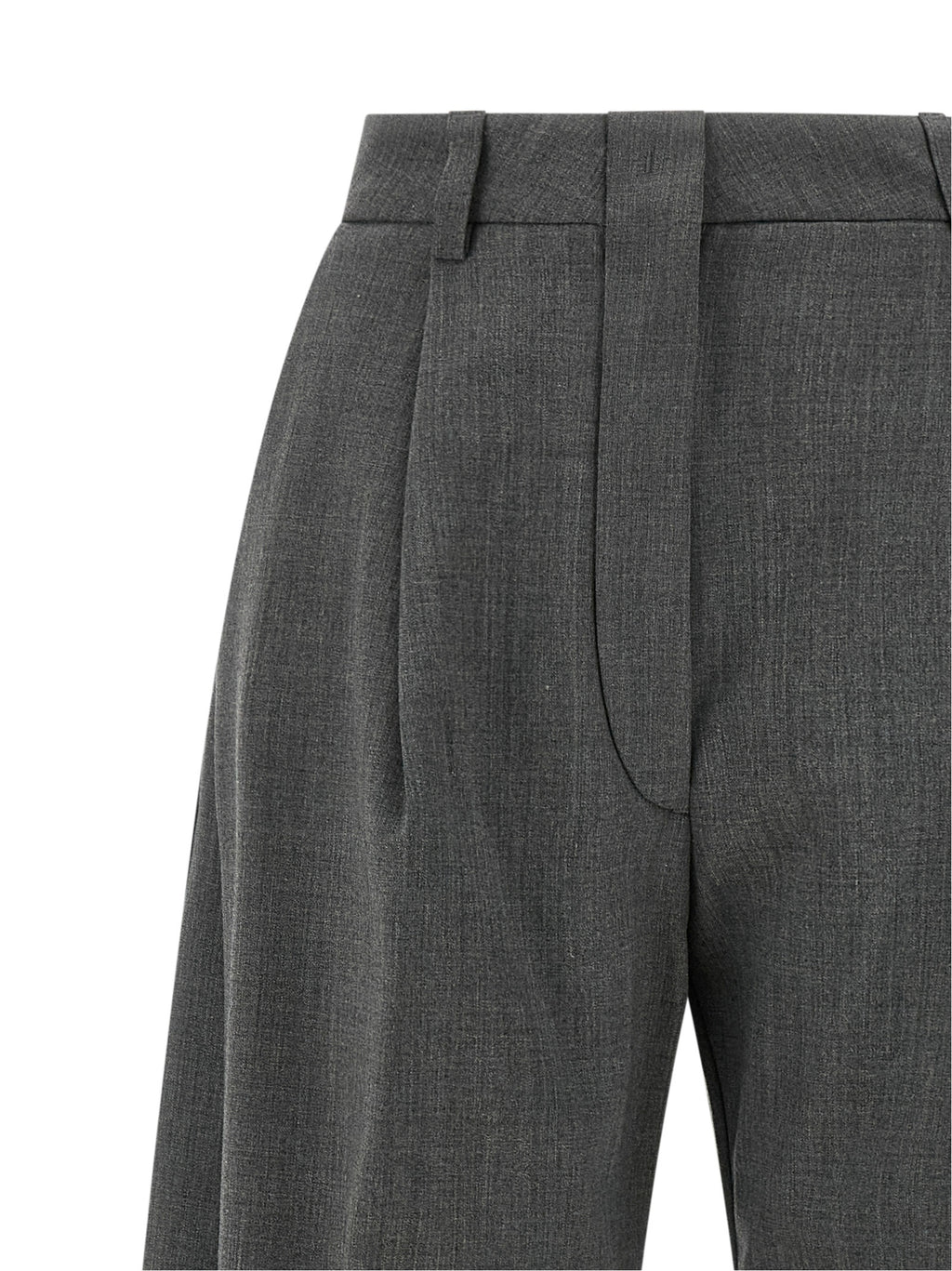 THELATEST Gray Polyester Dress Pants