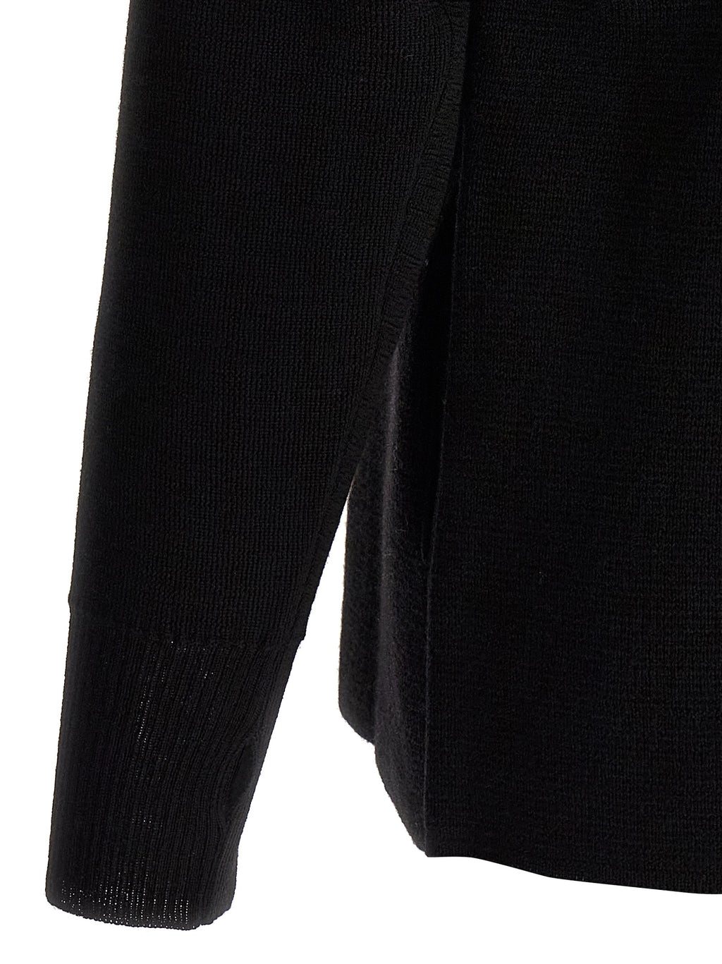 MA'RY'YA Black Virgin Wool Cardigan