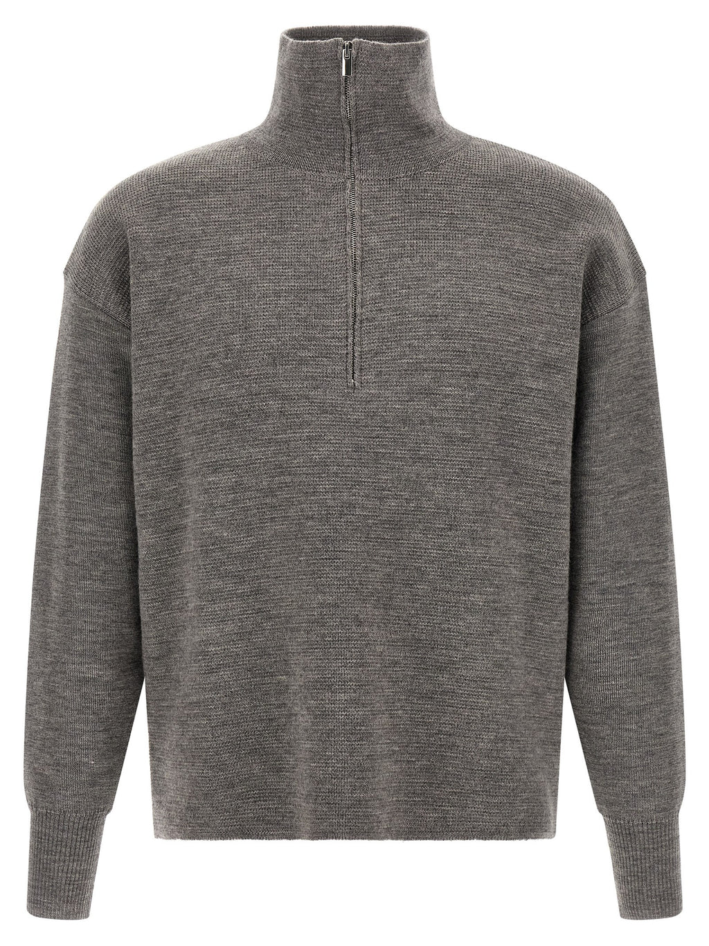 MA'RY'YA Gray Virgin Wool Cardigan