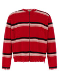SECOND/LAYER Red Wool Cardigan