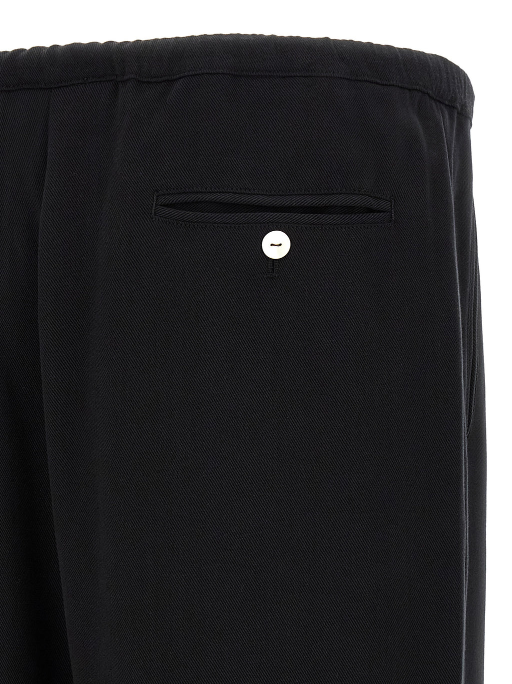 SECOND/LAYER Black Cotton-Like Casual Pants
