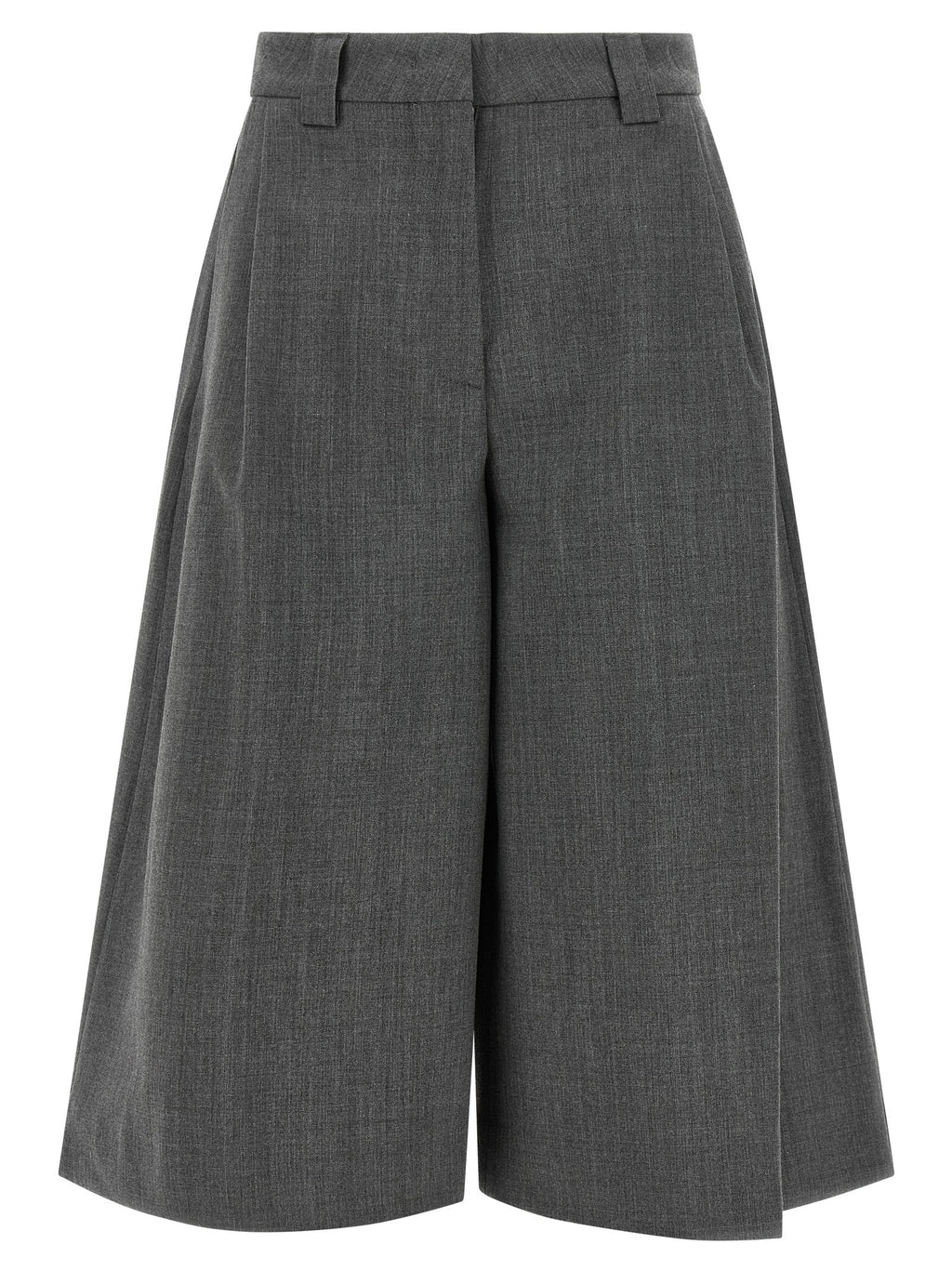 THELATEST Gray Polyester Bermuda Shorts
