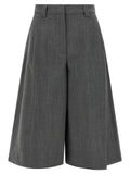 THELATEST Gray Polyester Bermuda Shorts