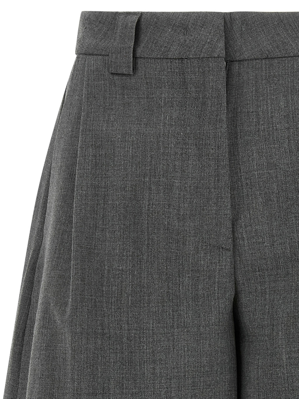 THELATEST Gray Polyester Bermuda Shorts