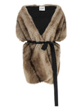NUDE Beige Polyester Foulard