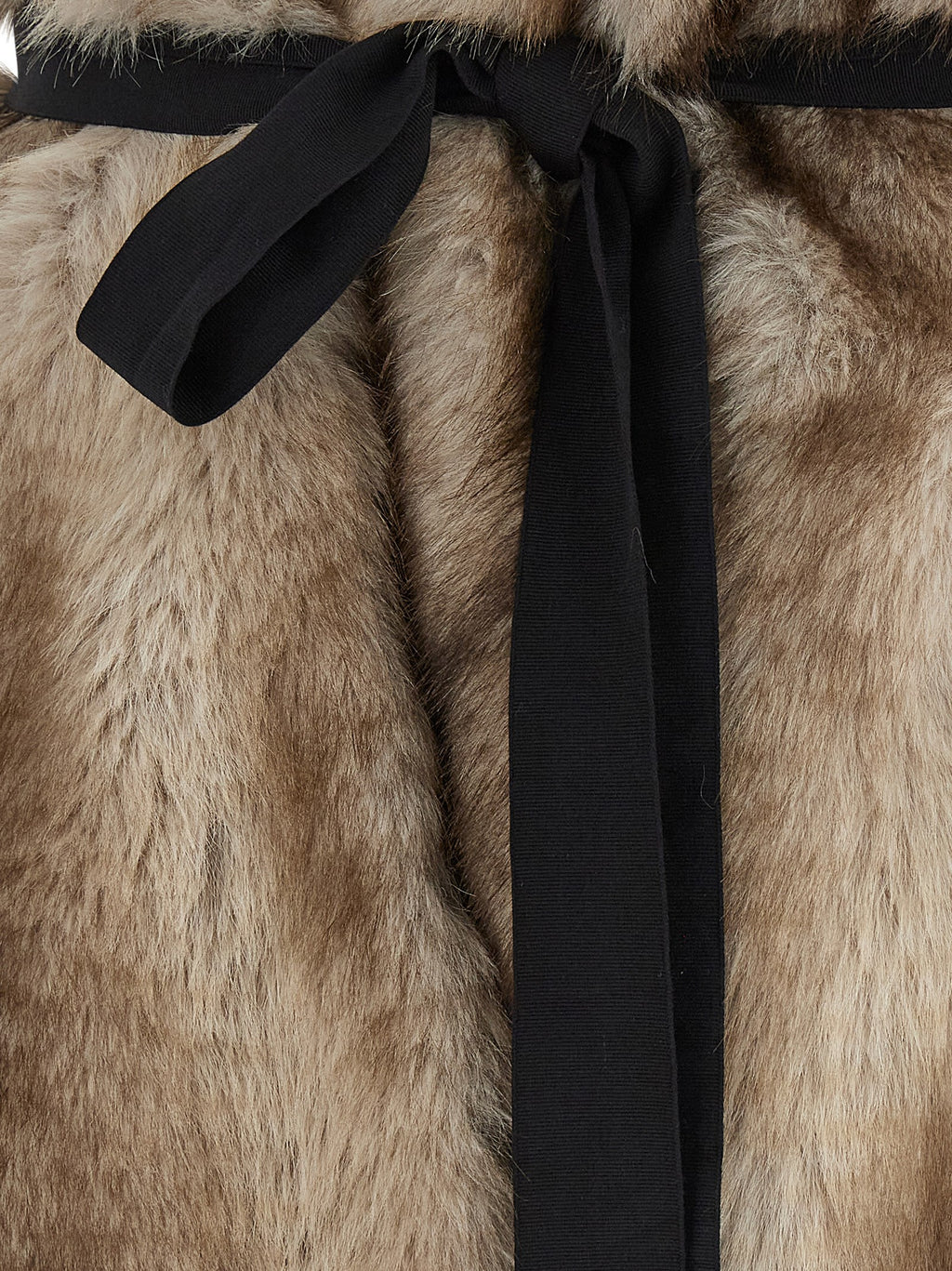 NUDE Beige Polyester Foulard