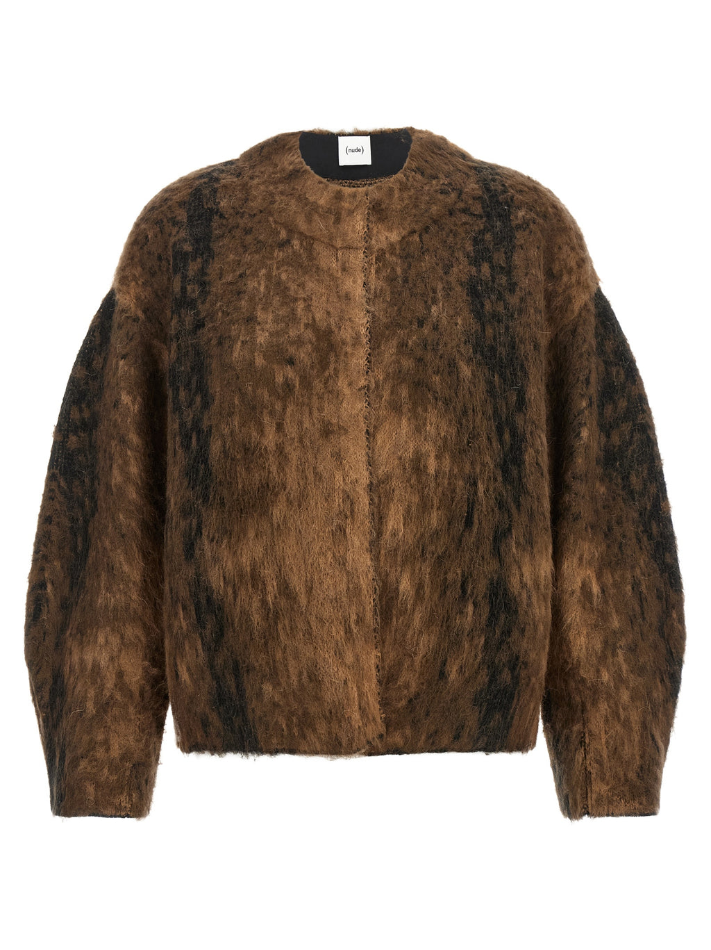 NUDE Brown Wool Full-Length Jacket