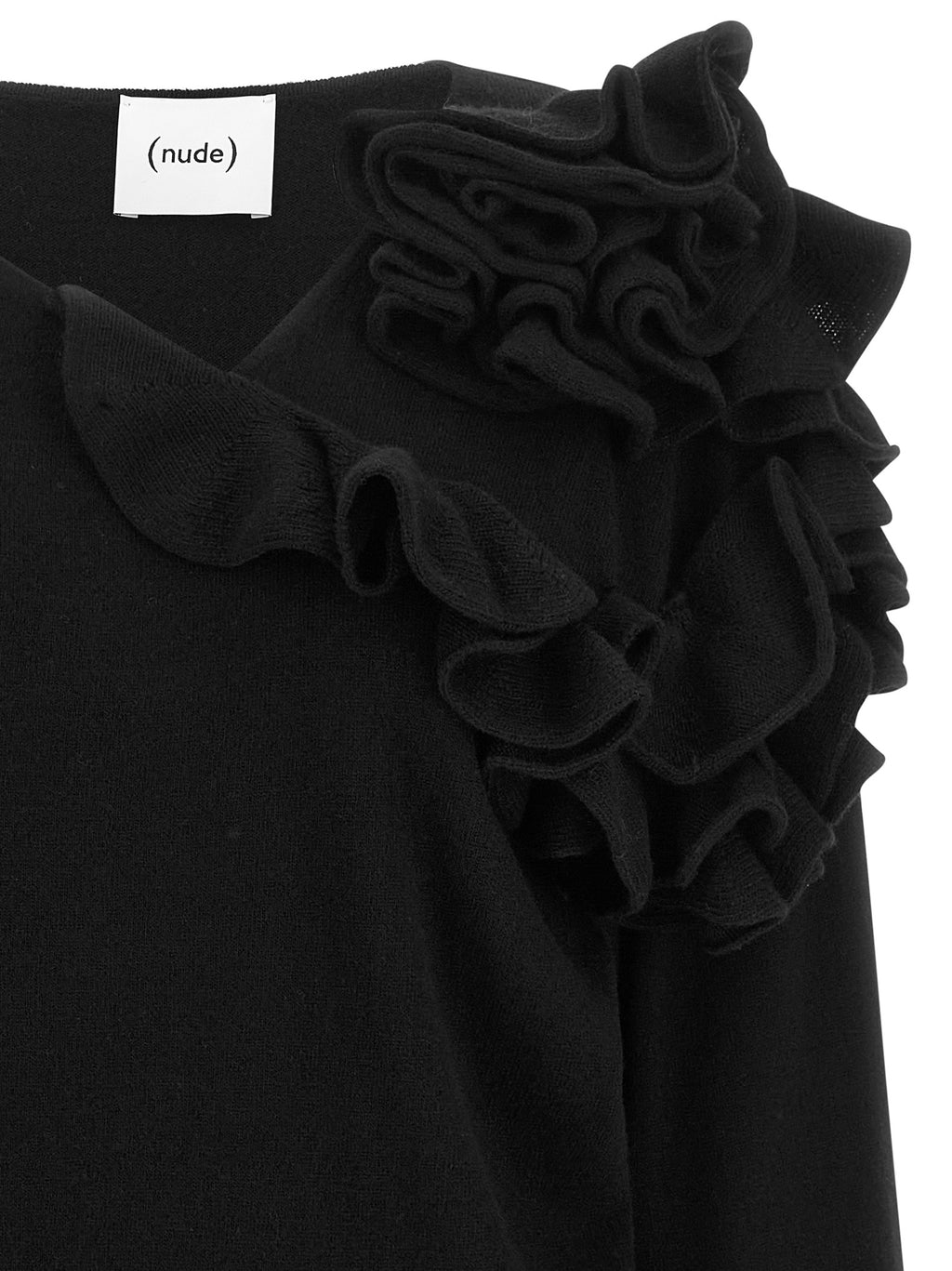 NUDE Black Wool Cardigan