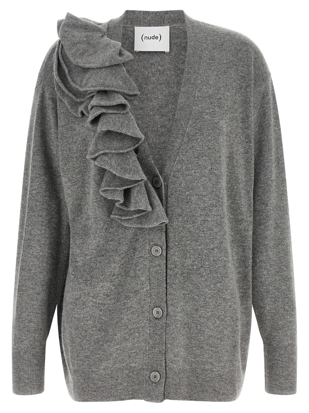 NUDE Gray Wool Cardigan