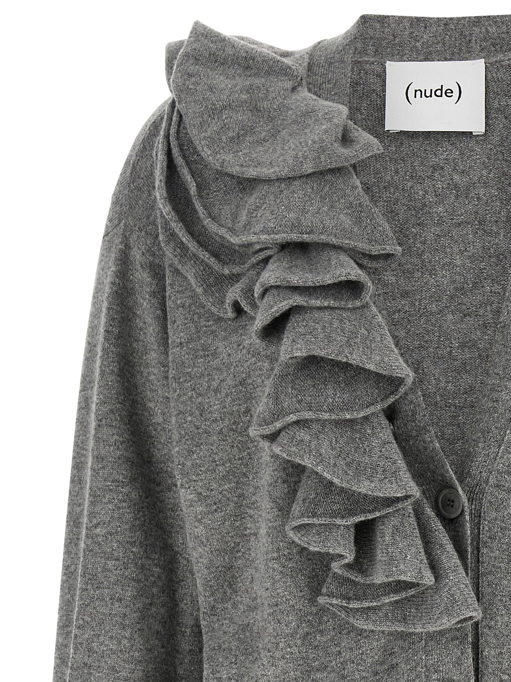 NUDE Gray Wool Cardigan