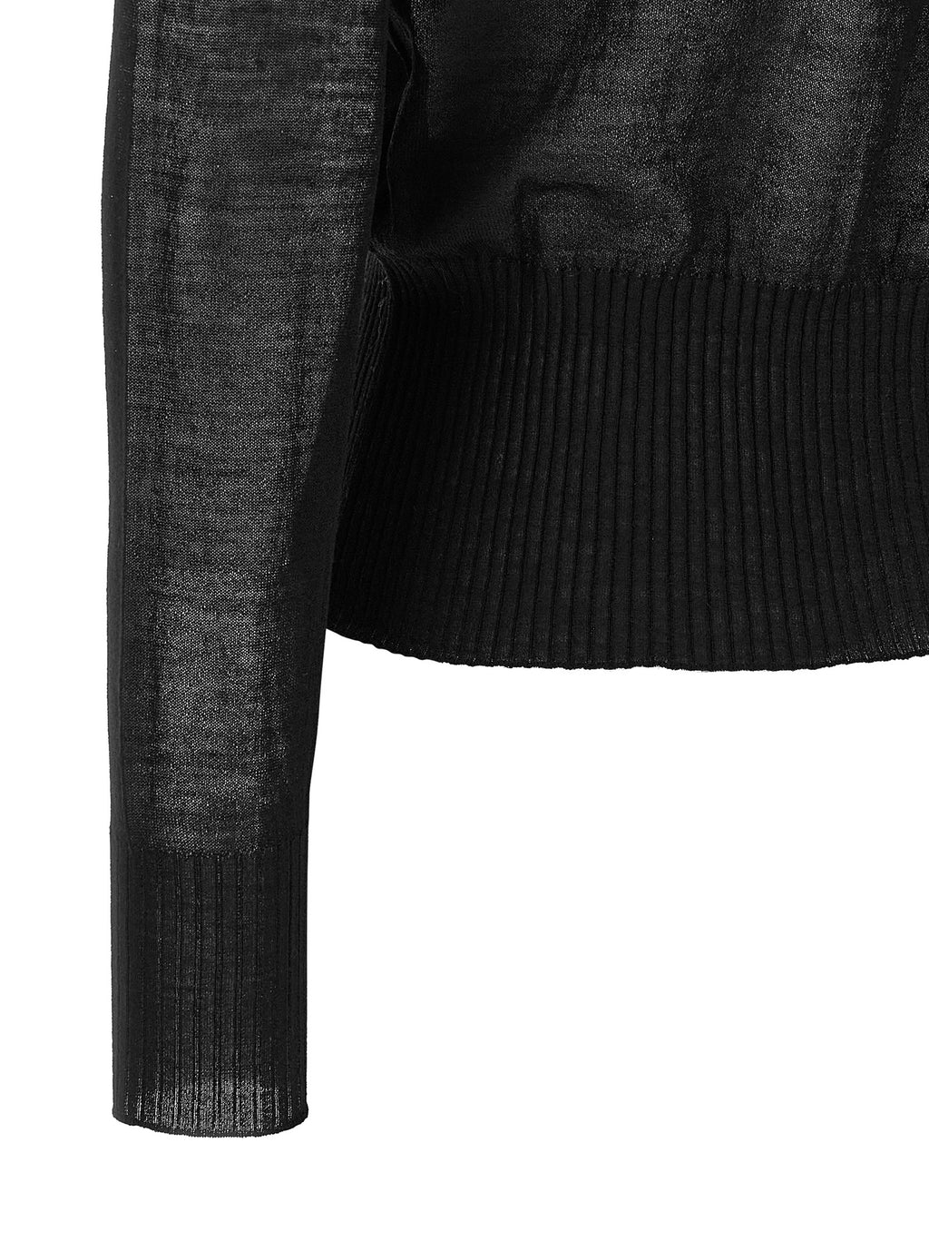 NUDE Black Wool Cardigan